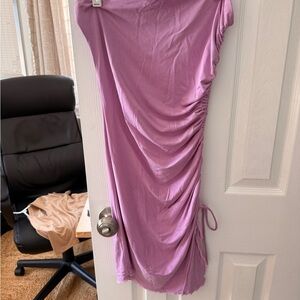 MEDUSA Lilac Ruched Midi Dress